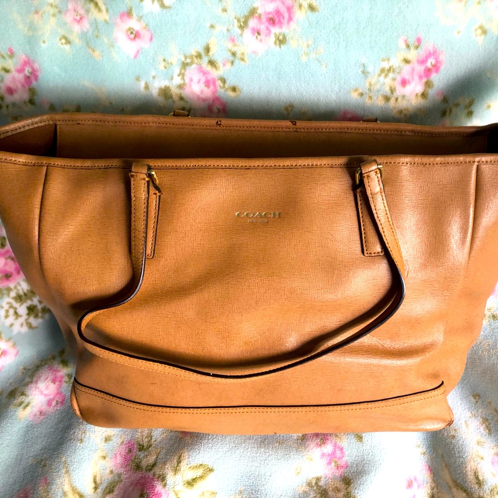 Coach Tan Leather Tote Bag